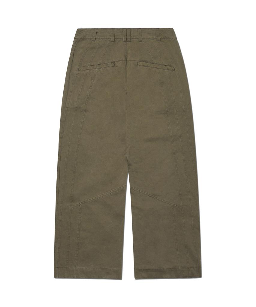 Nomaenyueol Tilted Side Line Pants - Washed Khaki