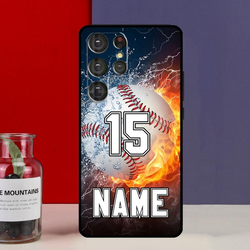PERSONALIZED NUMBER NAME Hockey BASKETBALL Cover For Samsung Galaxy S20 FE S21 FE S22 S23 Ultra Note 20 10 S8 S9 S10 Plus Case