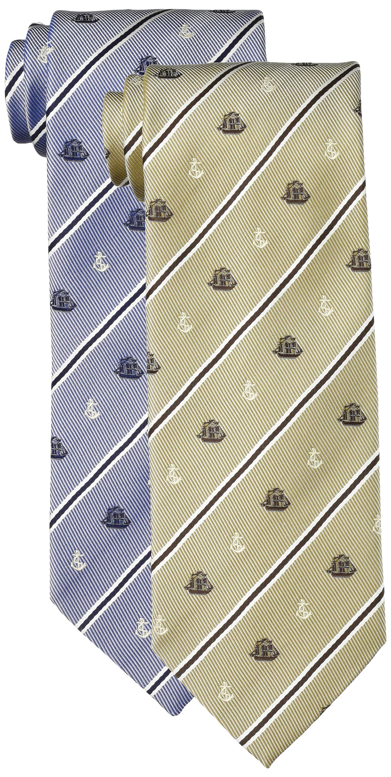 

Fortuna Tokyo Tie Adventure Tie Set for Light Royal 8cm Blade 142cm Length 04. 2-Color Men, FT-TSET04, Blue/Champagne Gold, Width,