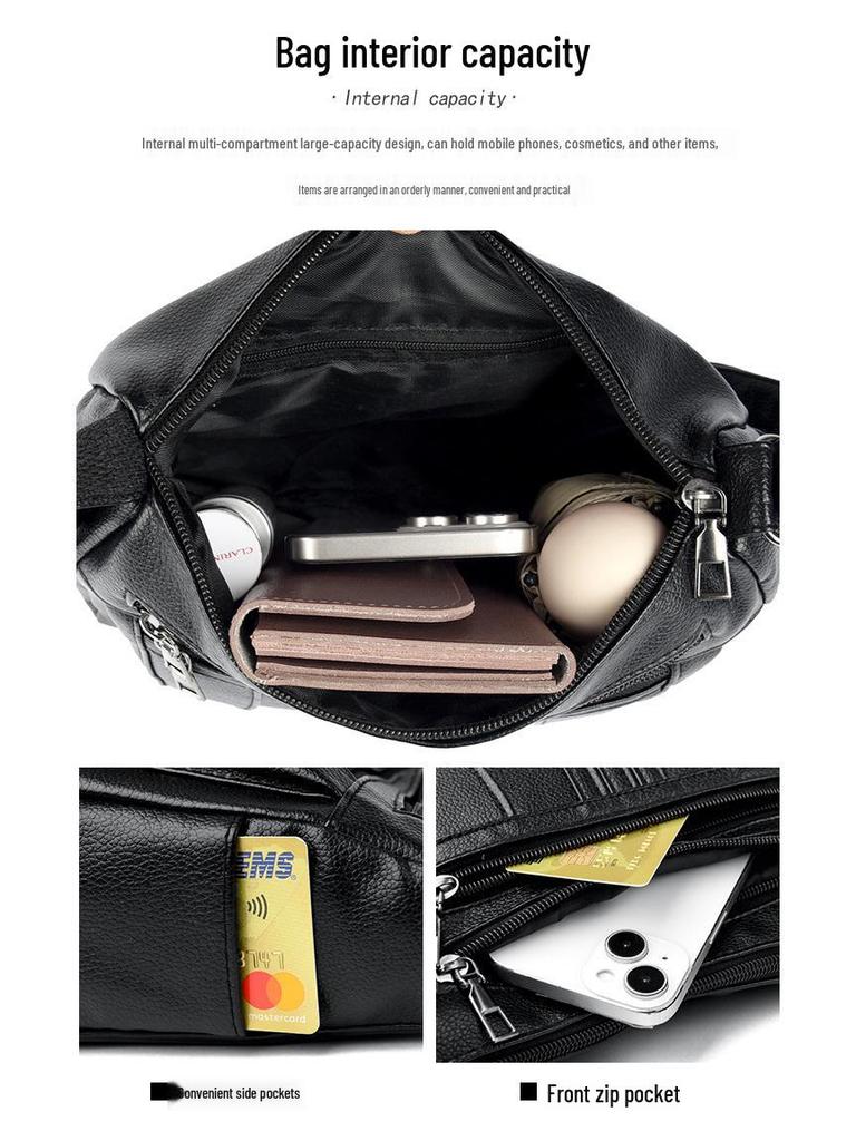 2025 Stylish Retro Leather Mummy Shopper & Crossbody Bag