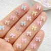 200Pcs Cute Mini Cartoon Colorful Bow Nail Art Resin Designer Charms DIY Craft For Nail 3D Decorations Jewelry
