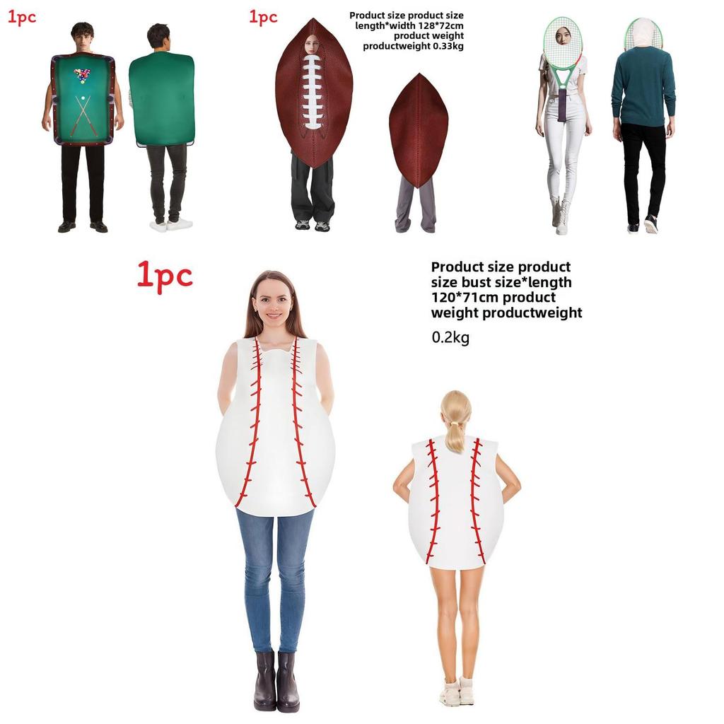 Costum Onesie de Petrecere Halloween Cu Căptușeală de Spumă Costum Rugby Biliard Eveniment Salopetă Performanță