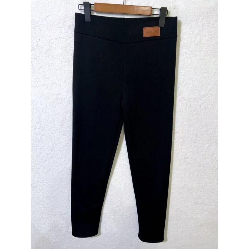 Women Winter Lamb Fleece Seamless Thermal Leggings High Waist Thick Simplicity Comfortable Solid Elastic Pants