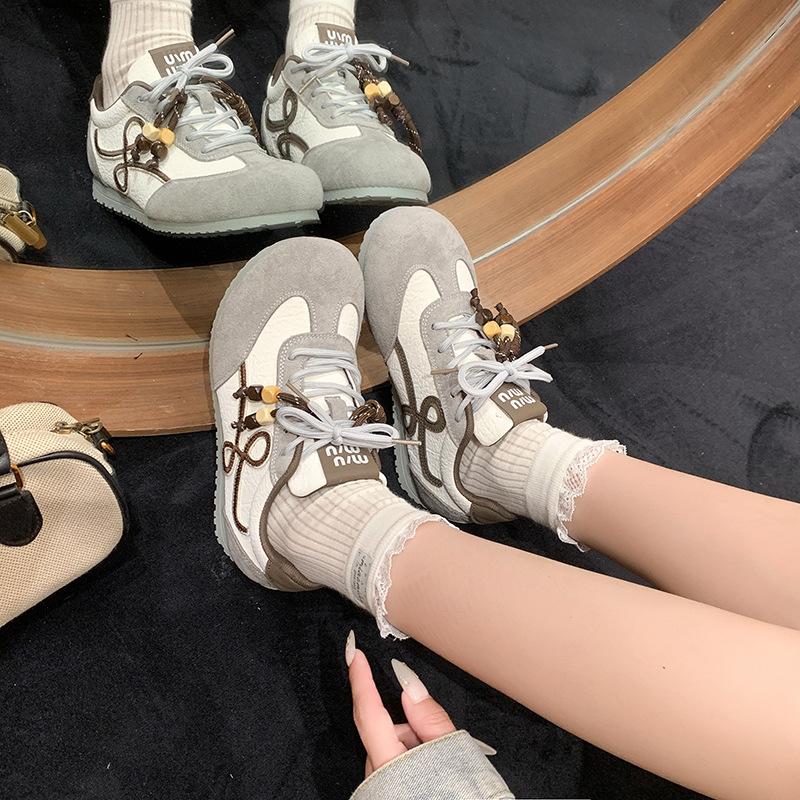 New German Training Shoes Women's Shoes Casual Shoes 2025 Early Autumn White Shoes Color Matching Sports Shoes Women's Forrest Gump Shoes