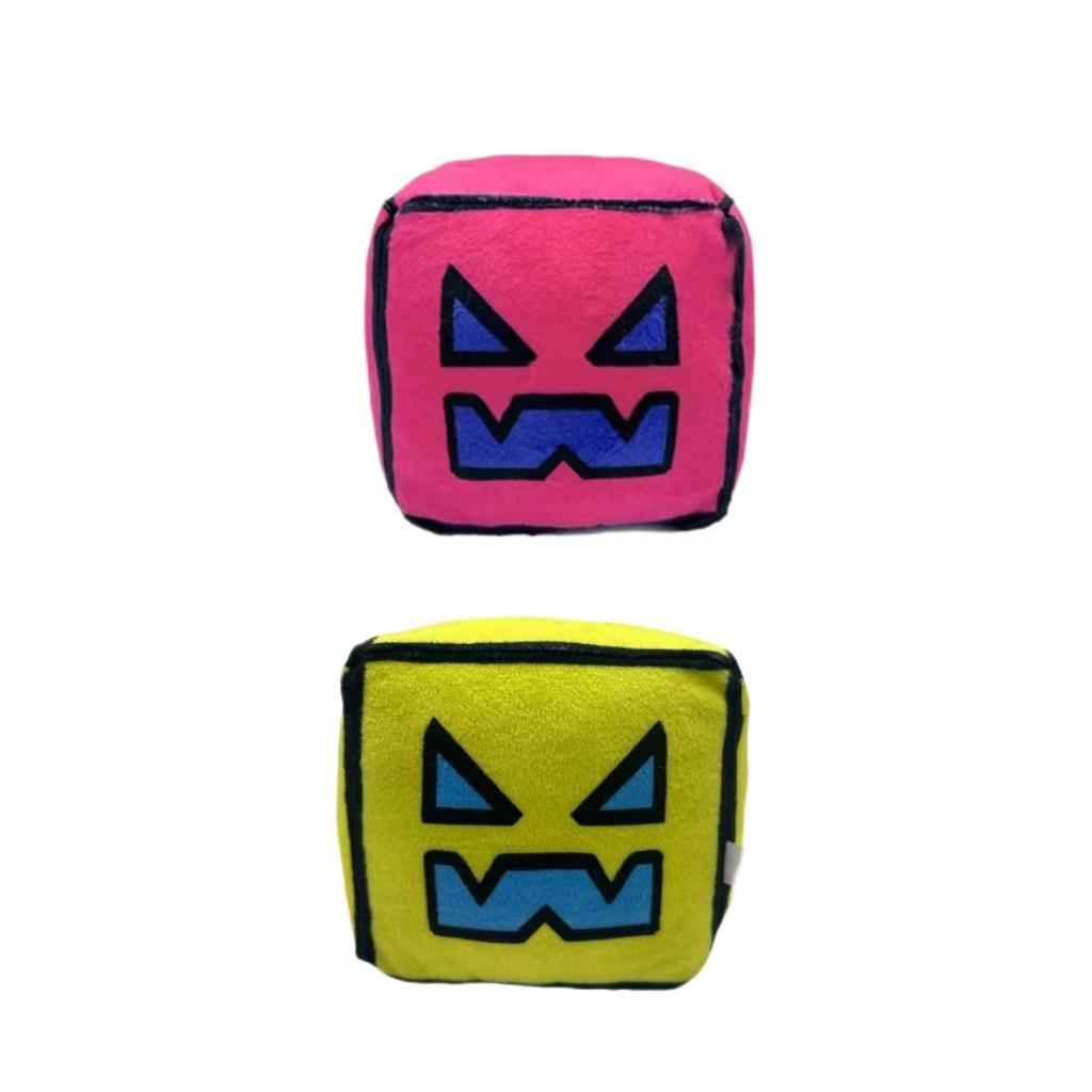 Geometry Plush Toy,Cube Volume Wood Stuffed Animal Plushie Doll Toys for Kids and Gaming Fans Children's Day Birthday Gift