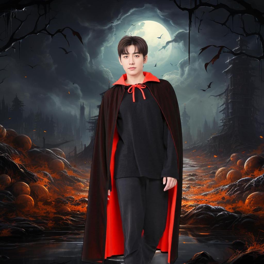 Costume da Cosplay Moerstar King, Set da 3 Pezzi con Mantello, Corona e Bacchetta, PrincipeRe, Costume di Halloween, Travestimento, Abito da Performance, Recital,