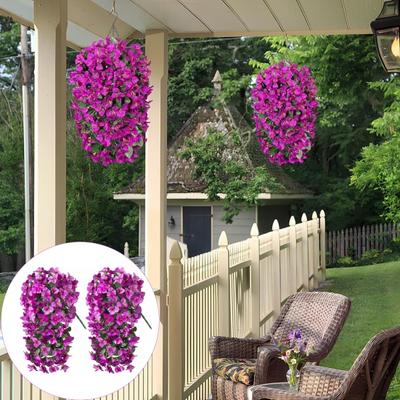 Artificial Bougainvillea Flower Faux Hanging Bougainvillea for Outside Long Trailing Vines Fake Flower for Front Door Planter Urn Patio Balcony Decor