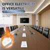 BAAJ-US Plug Recessed Power Strip With 2 USB-C 2 USB-A Ports- Flush Mount Desk Outlet For Furniture Charging Station A