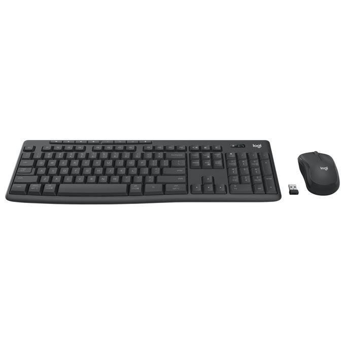 Ensemble Clavier Et Souris - Logitech - MK370 - QWERTY Italien - Sans Fil - Graphite