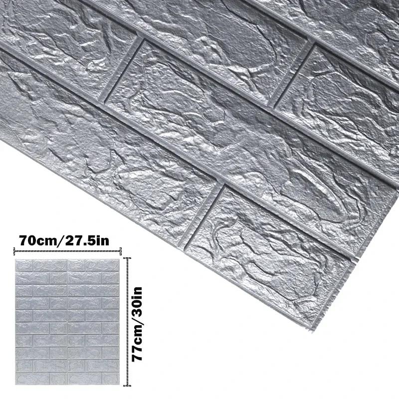 

5 шт. 3D самоклеящаяся пенополиуретановая наклейка на стену водонепроницаемая для спальни домашний декор сделай сам обои под кирпич для украшения гостиной