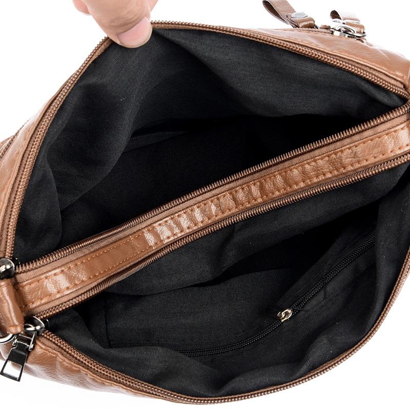 Мягкая кожаная сумка кроссбоди Женская сумка через плечо Маленькая квадратная сумка — фото 7