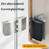 1 Piece Glass Door Hinge Half Cover Intemal Or Extemal Black Display Wine Cabinet Bathroom Storage Cabinet Clamp Hinge Need Hole