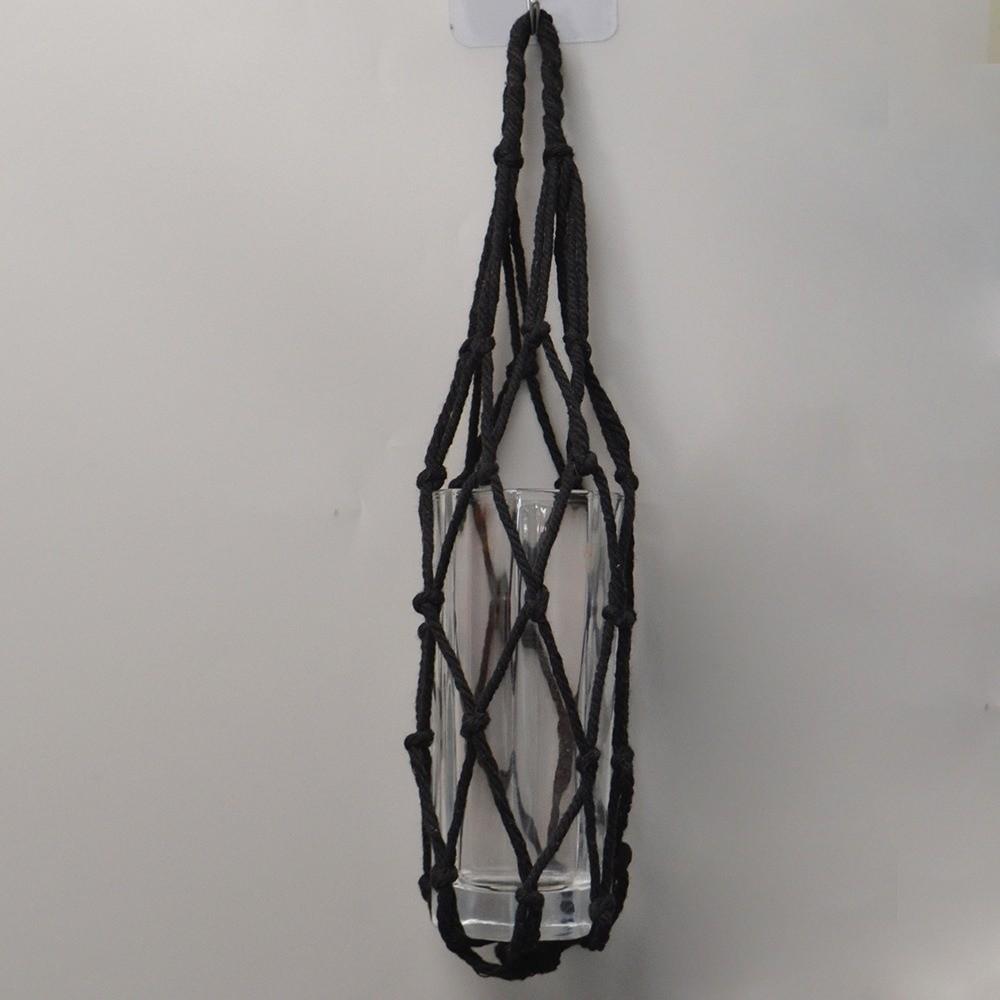 Woven Net Bottle Mugs Storage Bag Foldable Portable Cups Holder Coffee Cup Mesh Bag Camping