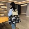 Fresh and fashionable trend design with shoe compartment, hand-held travel bag, wet and dry separation, yoga can be set, tie rod fitness bag