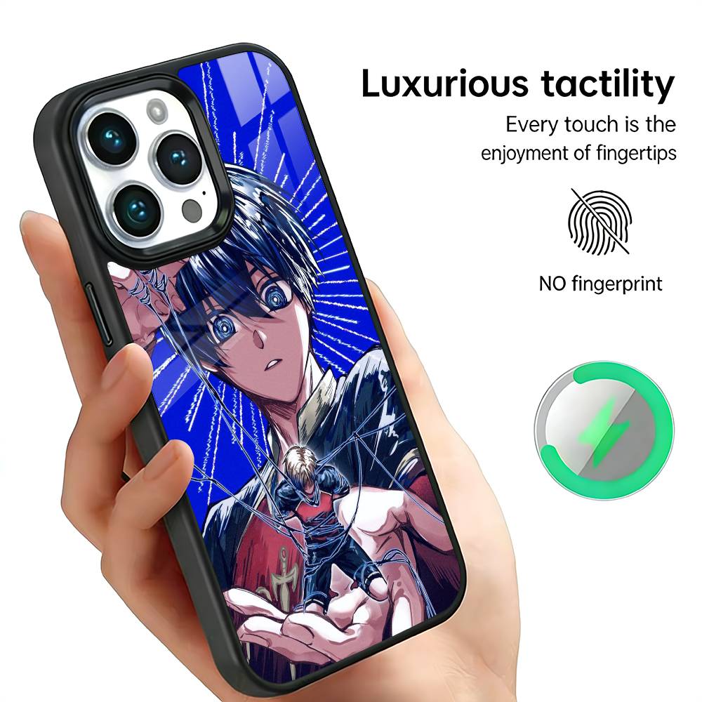 

B-Blue L-Lock Phone Case For iPhone17,16,15,14,13,12,11 Plus,Pro Max, New Magnetic Wireless Charging iPhone12mini
