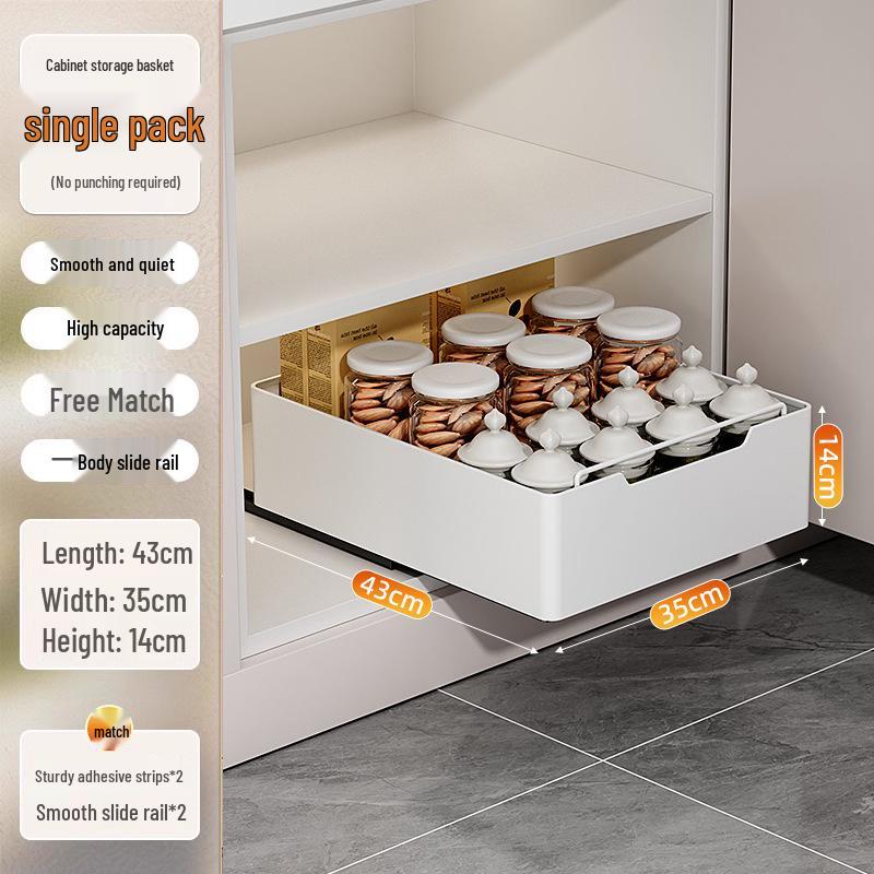 Estante para Fregadero de Cocina Multifuncional con Cestas Extraíbles y Almacenamiento para Especias