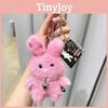 Pearl Rabbit With Necklace Plush Keychain Toy Pendant Cartoon Doll Gift Kids