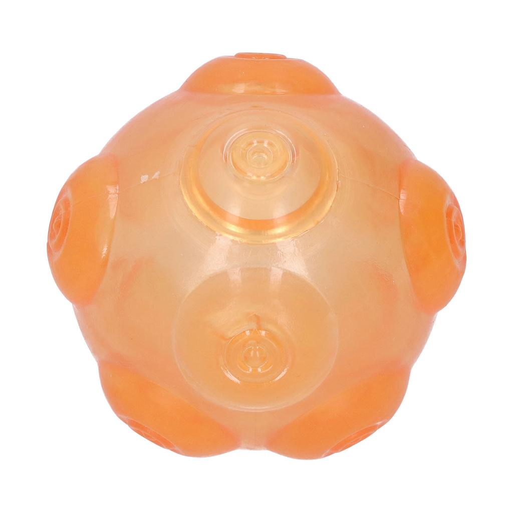 Pet Chewing Toy Squeaker Ball TPR Bouncy Floating Teeth Cleaning for Medium and Small DogsOrange