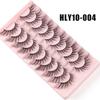 Ten Pairs Of Diagonal Flying Fox Eye False Eyelashes, Natural Thick Curled Eyelashes