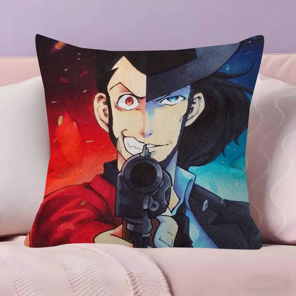 Lupin the Third anime   Personalized picture text home decorative pillows Household Gifts 45x45cm