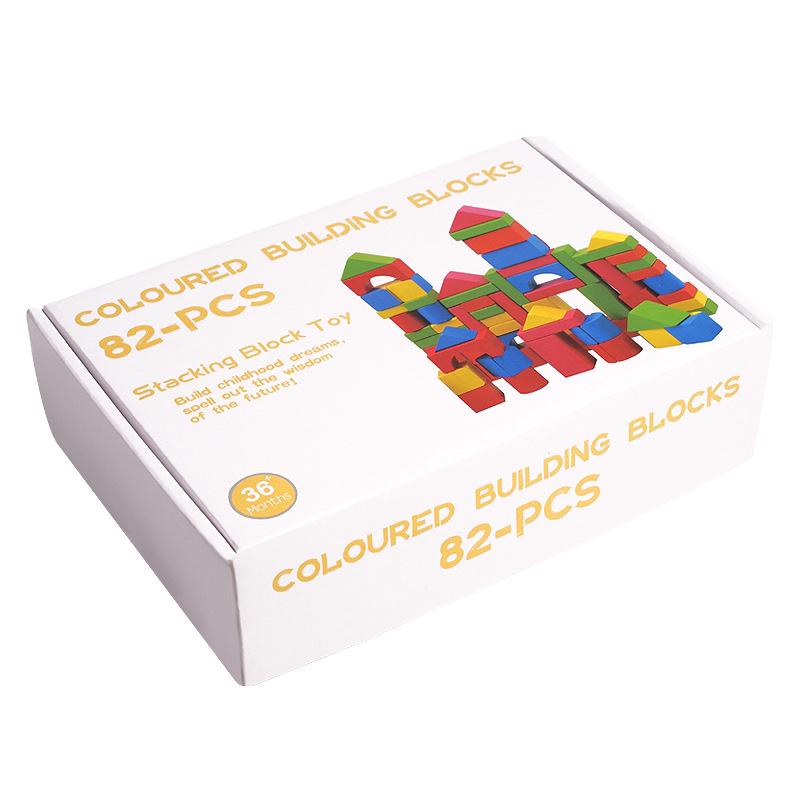 

Большие деревянные блоки из бука, 100 штук - Развивающая игрушка для раннего обучения детей