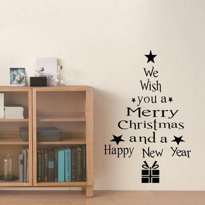 Vánoční stromeček samolepky na stěnu dopisní vinyl samolepka na stěnu kreativní samolepka na stěnu odnímatelná umělecká tapeta do obývacího pokoje ložnice