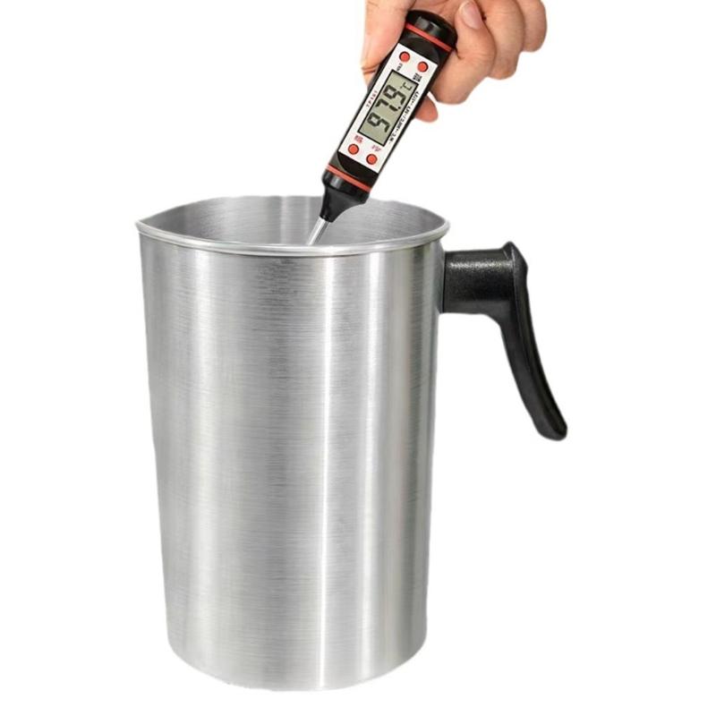 Candle Making Pouring Cup Dripless Pouring Spout Heat-Resistant Handle 101.4oz Wax Melting Cup for Candle Making