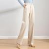 Women's High-Waist Wide-Leg Wool Blend Trousers