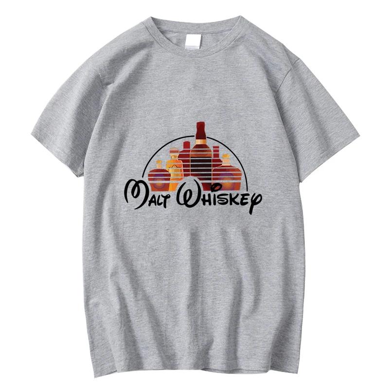 

Летняя мужская футболка 100% хлопок с забавным принтом солодового виски, летняя свободная футболка с круглым вырезом, крутая футболка для мужчин, футболка с коротким рукавом, мужская футболка 4XL