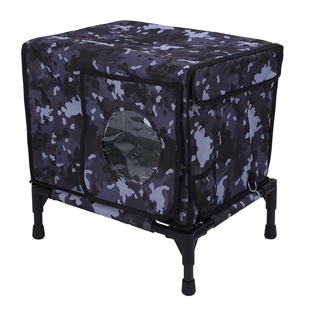 Beheiztes Katzenhaus für draußen Winddicht Regendicht Kratzfest 3 Zeiteinstellungen Außen Isoliert Katze