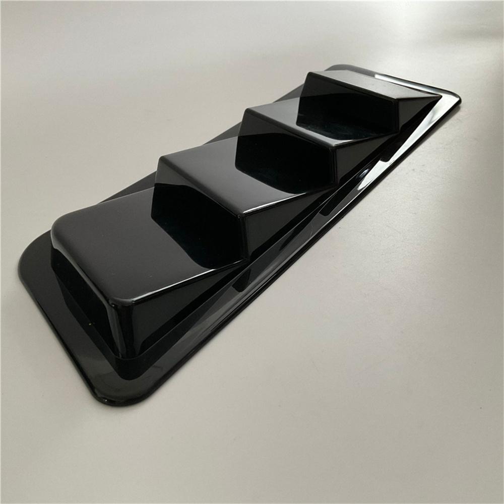 1Pair Glossy Black Air Flow Intake Hood Scoop Vent Cover Universal Car Styling