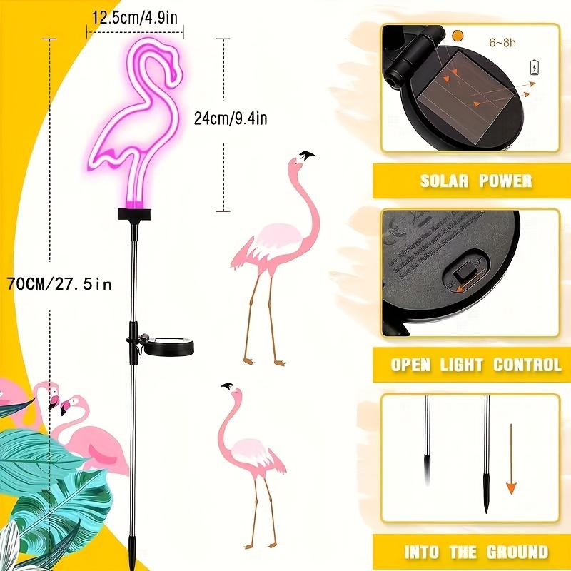 1pcs Solar Neon Flamingo Light, Suitable for Outdoor Garden, Courtyard, Pathway, Party Decoration Landscape Light