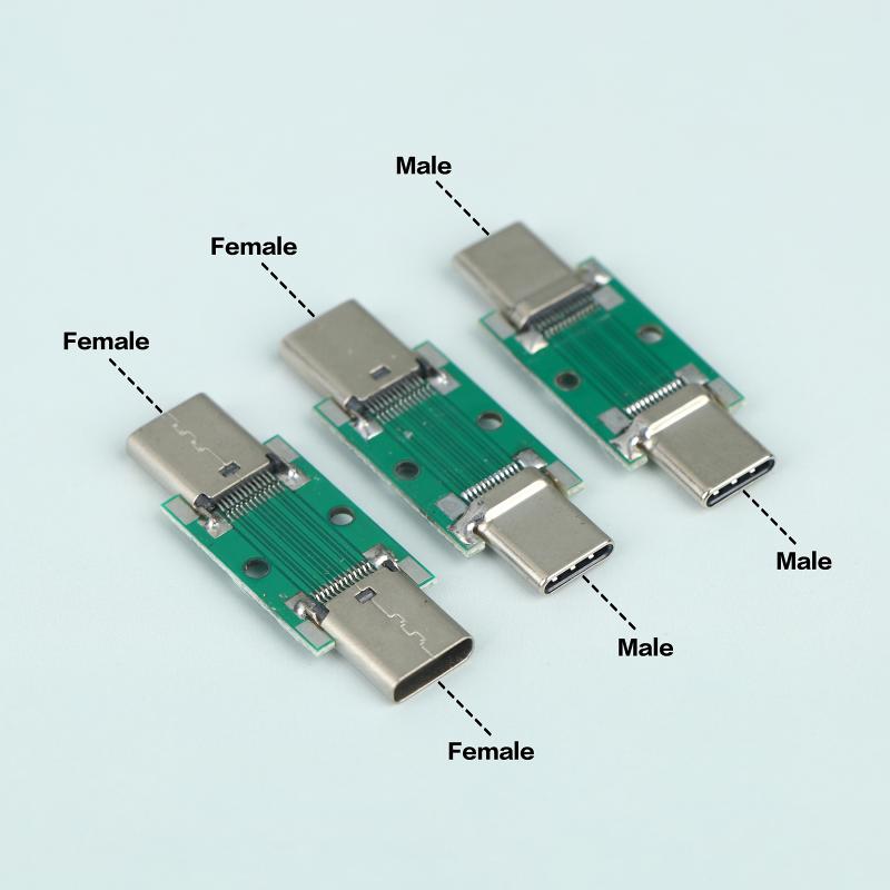 USB31 TypeC 24Pin Multifunction Current Test Board Female to Male Adapter for Charger Power Monitor Circuit Debugging Station
