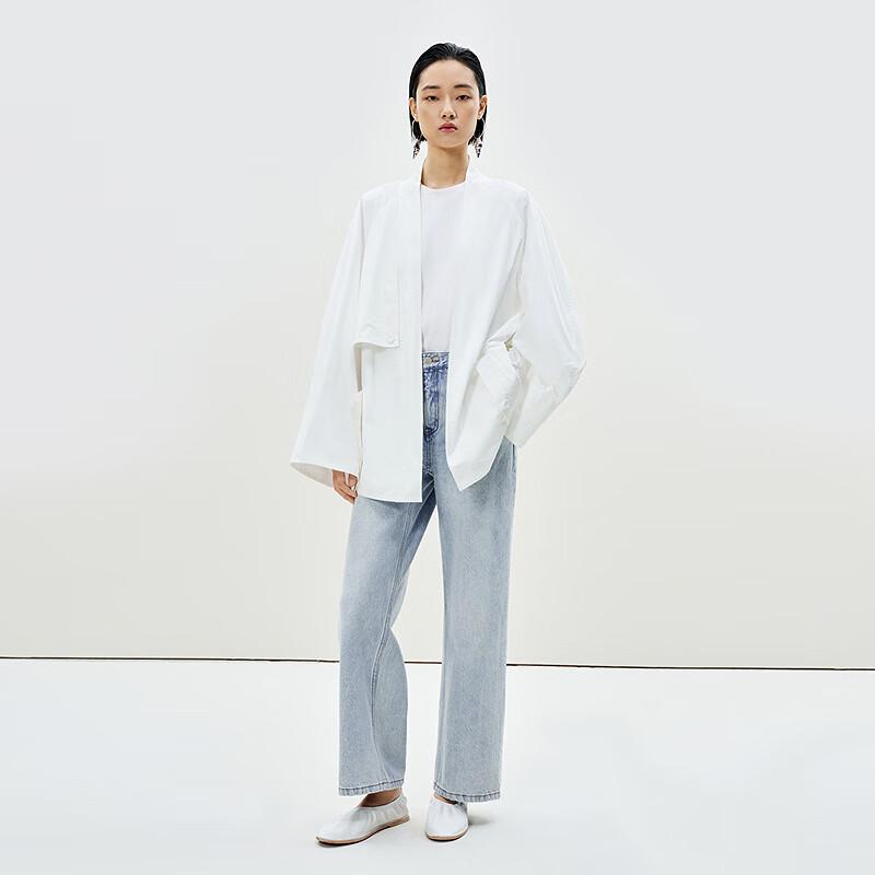 

LESS Women s 2025 Summer Cotton Straight-Leg Jeans L