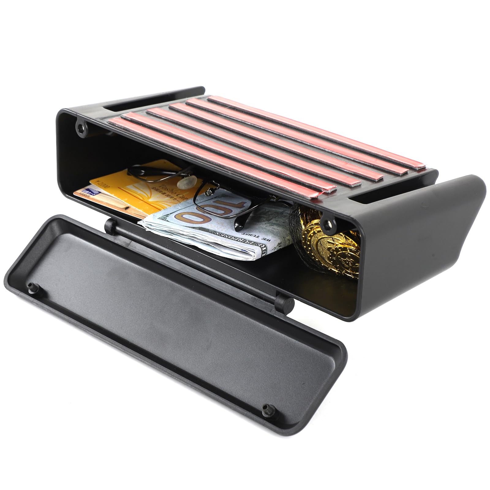 

METYOUCAR Toyota Land Cruiser 250 Rearview Mirror Storage Box with Magnetic ABS Easy Convenient Storage Organizer for Small Custom Interior Car