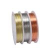 0.4mm Thick Silvery/Golden Color Copper Wire for Bracelet Necklace DIY Colorfast Beading Wire Jewelry Cord String for Craft Making