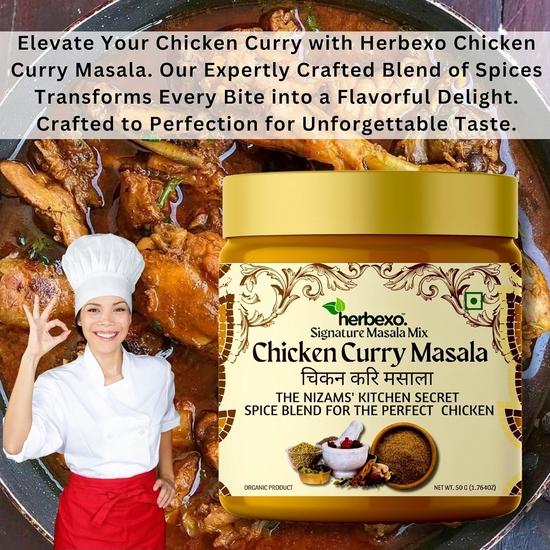 Chicken Masala, Meat Masala & Authentic Hyderabadi Biryani Masala, Perfect Blend for Flavourful Dum Biryani, Mutton Curry & Chicken Curry