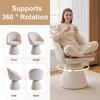 Sillón de Acento Giratorio de Tela Chenilla Contemporánea Silla Cómoda para Tocador con Tapicería para Muebles de Comedor y Hogar