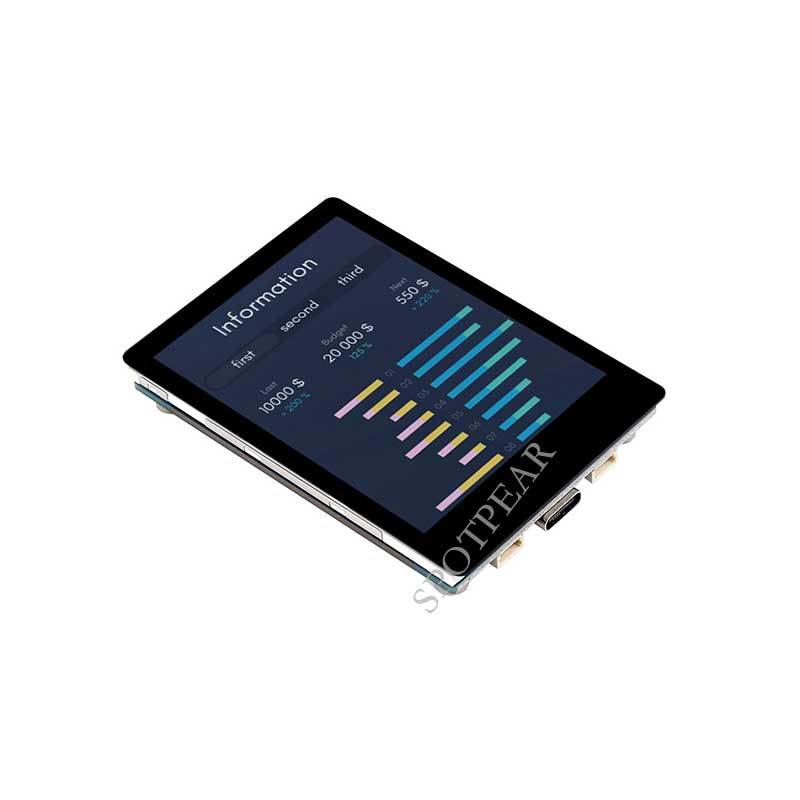 ESP32 S3 R8 MP3 Board 2.8inch LCD Captive TouchScreen Display LVGL Speaker/RTC/SD-Card-Port/Battery-Port/QMI8658-6-Axis-Sensor