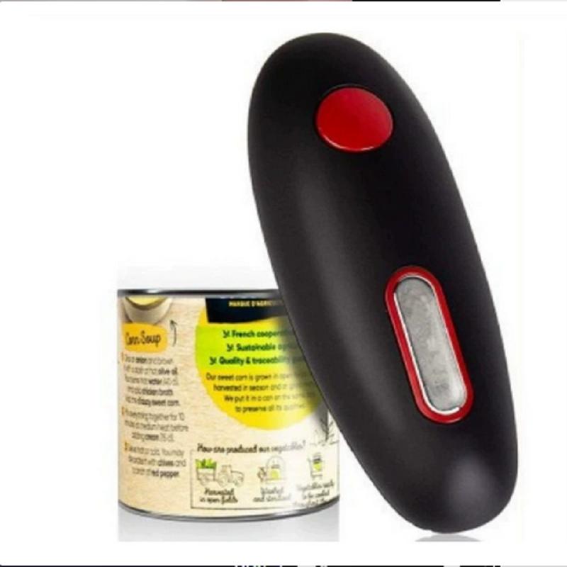 One-Touch Operation Electric Can Opener Battery Powered Automatic Smooth Edges Jar Opener One-Key Can Opener Kitchen Tool Gadget
