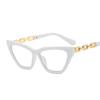 Blue Light Reading Eyewear Glasses Spectacle Feline Cat's Optical Eye Stylish Ladies Blocking Leopard Chain Presbyopic Elegant Female Eyewear