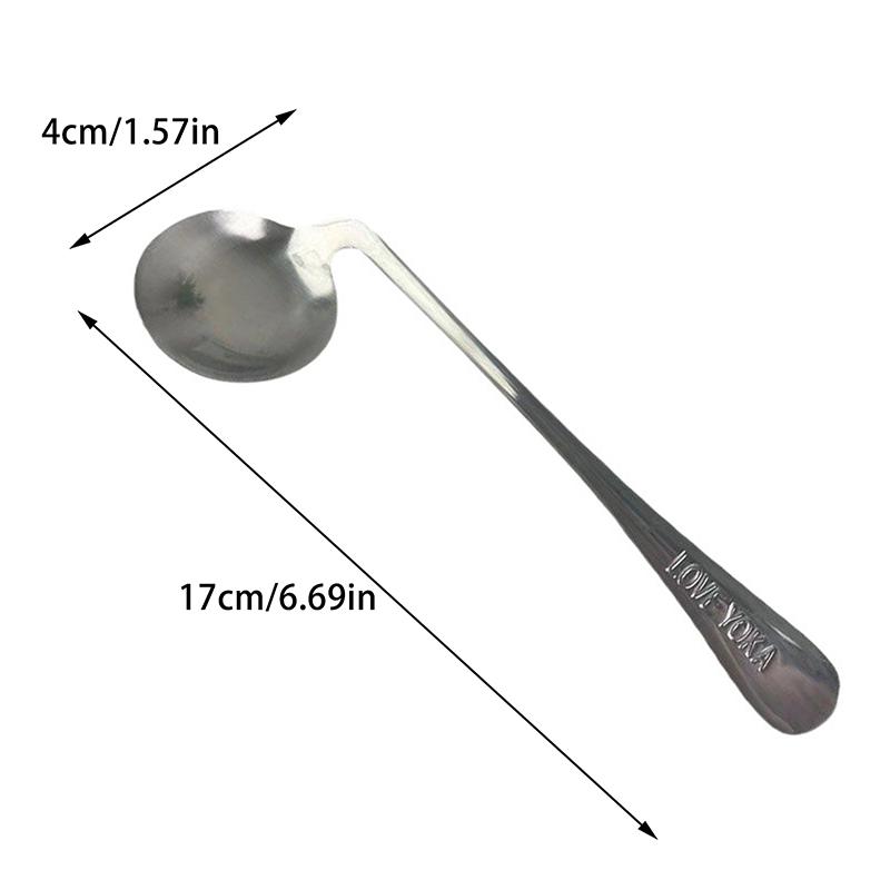 1Pc Stainless Steel Angled Offset Spoon Left/Right Hand Curved Feeding Spoon For Children Elderly Patients Adaptive Utensils