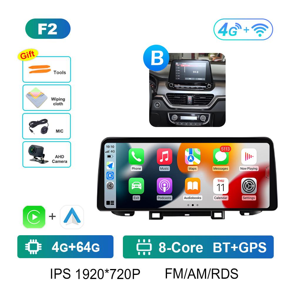 Android Intelligent System DSP Stereo for Kia Sportage 2018 - 2019 Wireless Carplay 12.3 Inch Touch ScreenCooling Fan Bluetooth