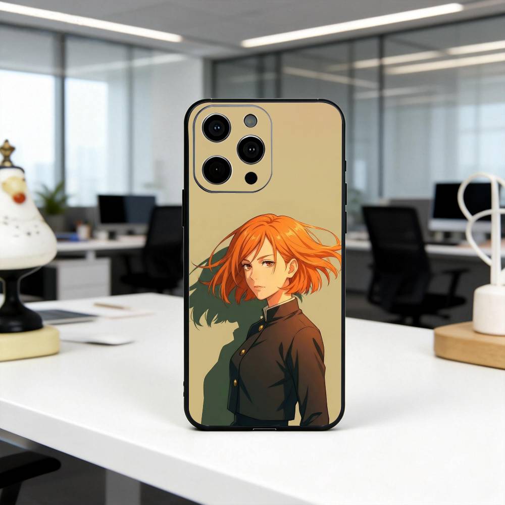 Jujut-su N-Nobara Kugisaki-NK K-Kaisen Handyhülle Für iPhone 17, 16,15,14,13,12,11 Plus,Pro Max, Andere Weiche Schwarze Hülle