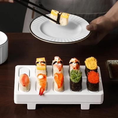 Lis na sushi formička na rýžové koule japonský styl 10 přihrádek forma výrobník rýžových koulí kuchyňský DIY nástroj na jídlo