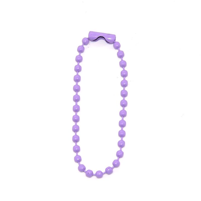 2.4mm Colorful Bead Chain for DIY Jewelry – Painted Iron Wave Chain with Buckle Pendant Connector