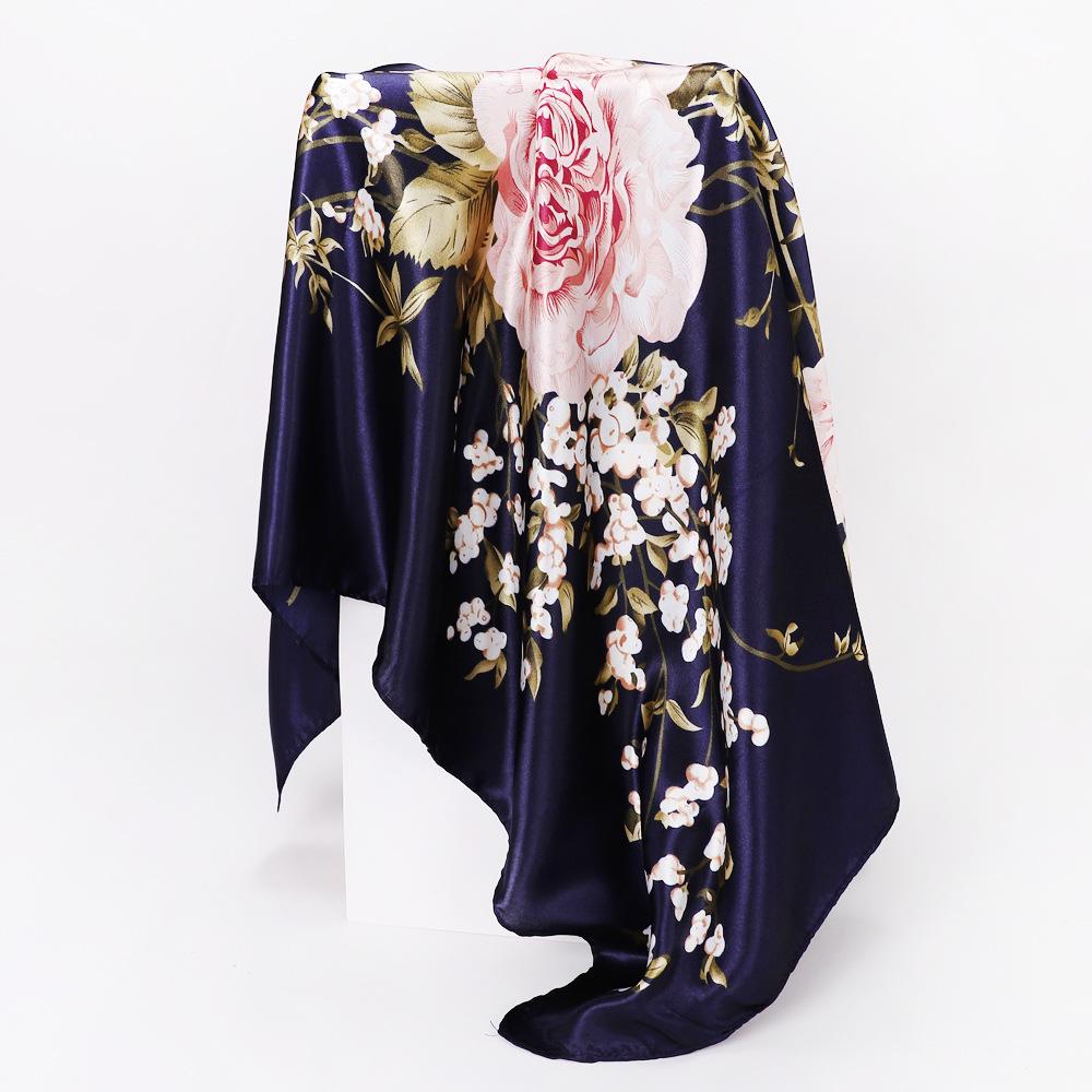 

Шелковый квадратный платок с принтом «кешью»: Модная атласная шаль 90 см для женщин 90x90 cm