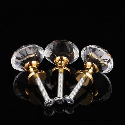 Alça de cristal para decoração de casa, caixa de armazenamento, alça de gaveta