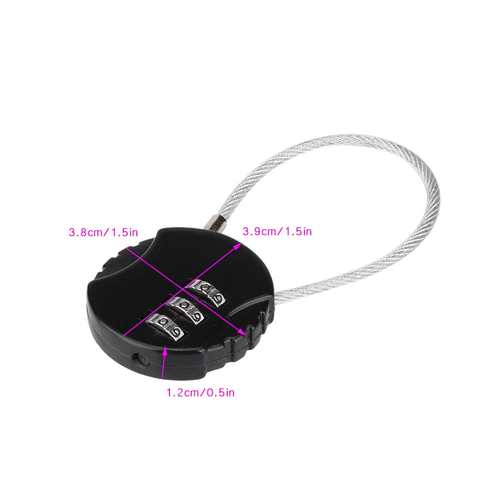 3-stelliger Code Kombination Koffer Gepäck Zinklegierung Passwort Sicherheit Codeschloss