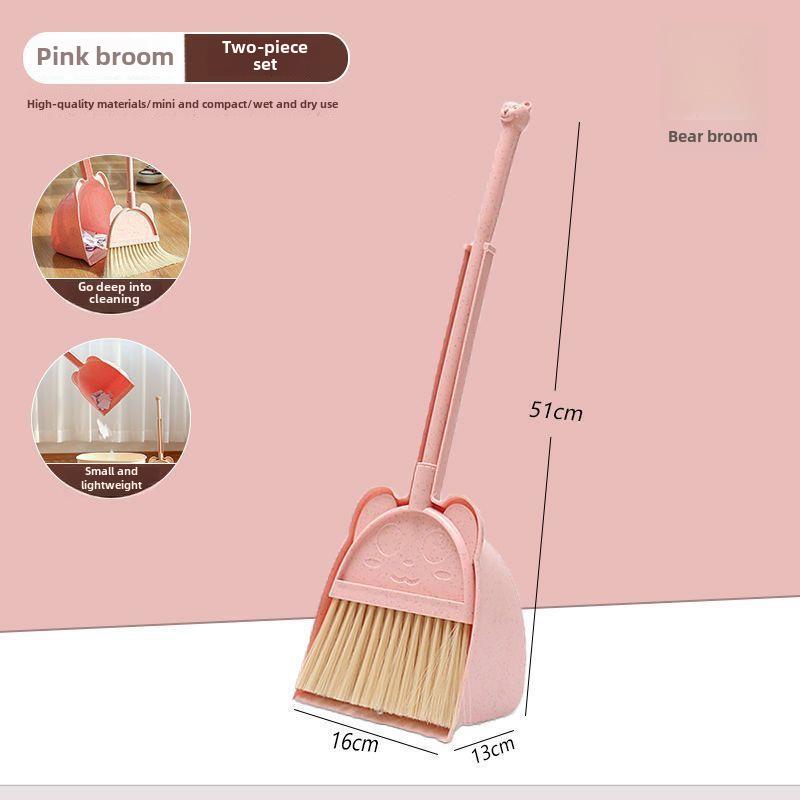 Kids' Mini Broom and Dustpan Set: Baby-Friendly Toy for Sweeping and Mopping